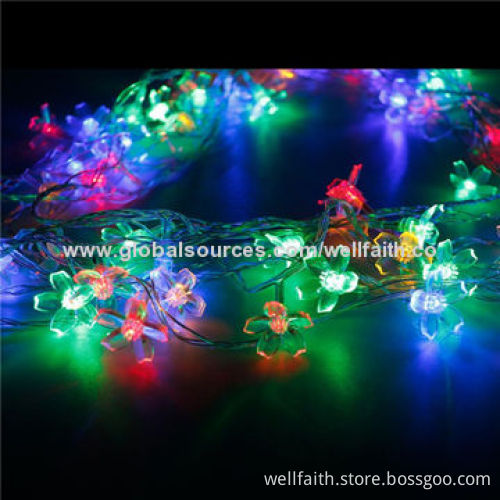 Battery-powered string lights with customized shape for concert, party decoration